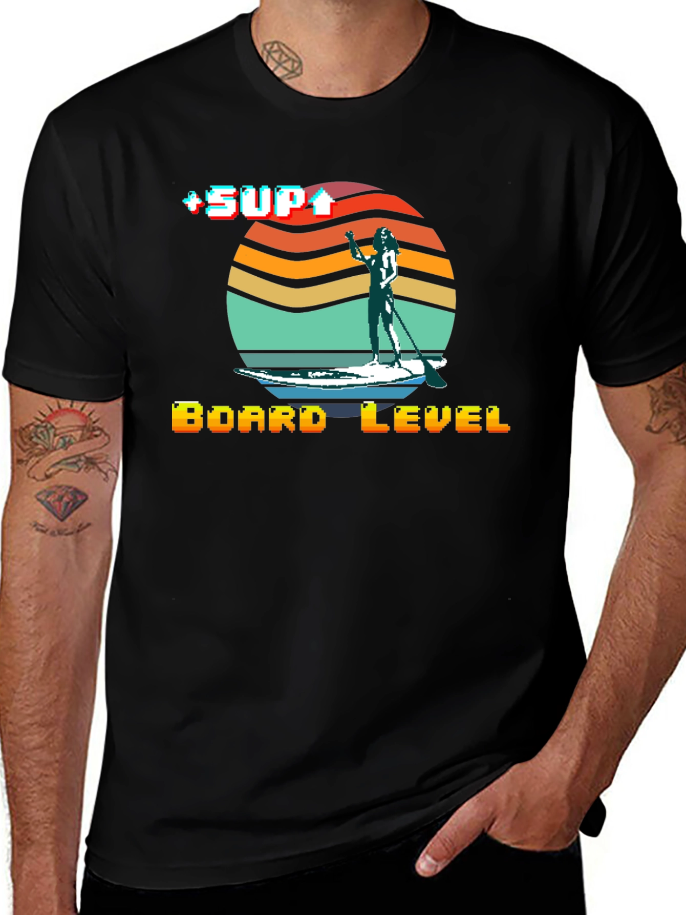 Retro SUP Board Level T-Shirt - Stand Up Paddle
