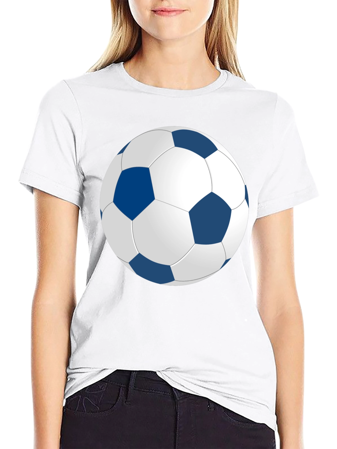 Soccer Ball Graphic Black T-Shirt