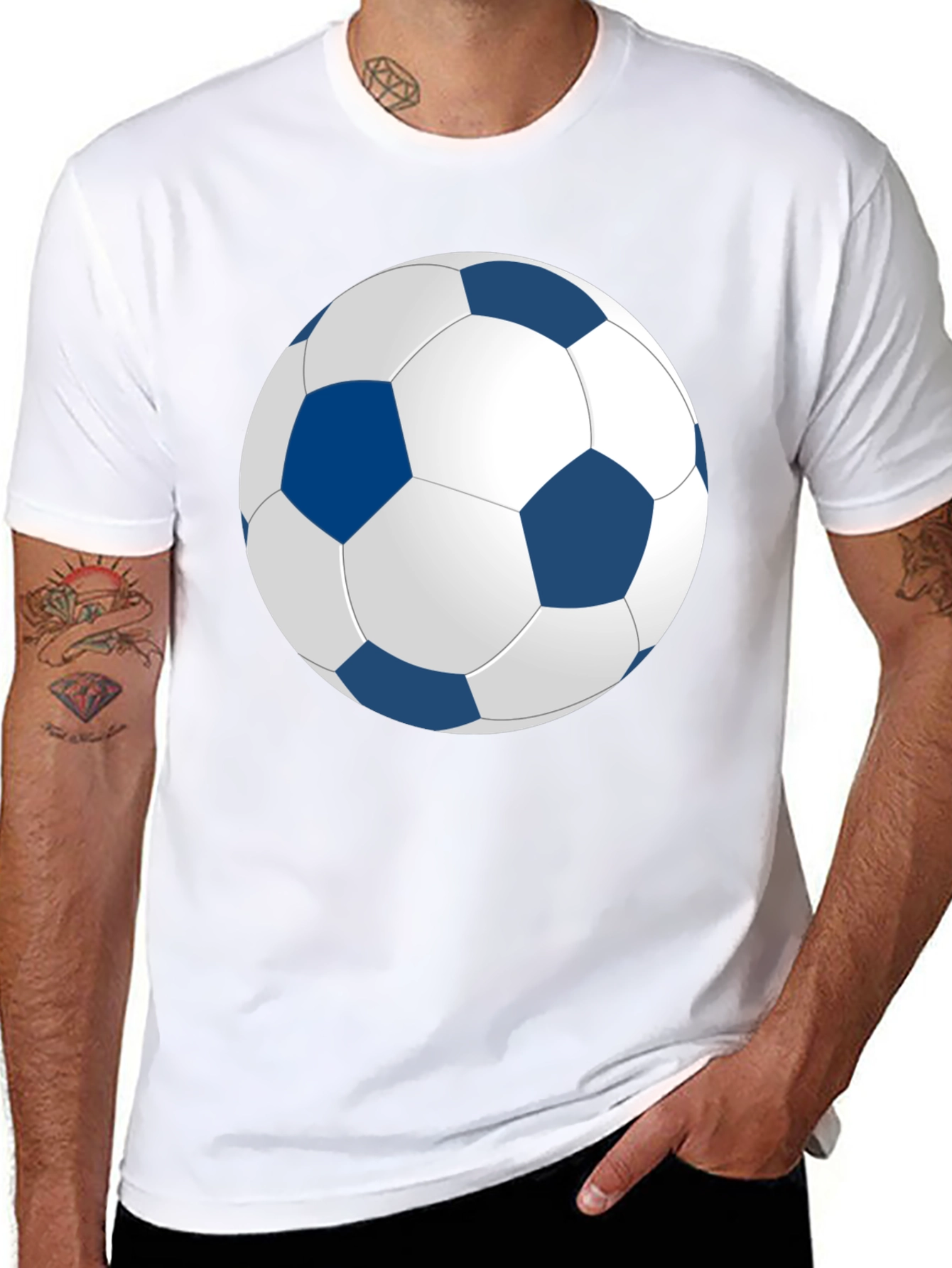 Soccer Ball Graphic Black T-Shirt