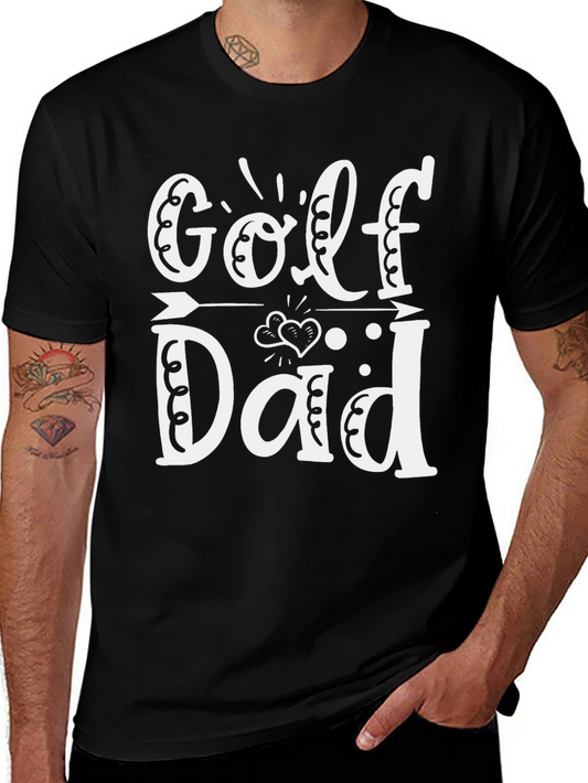 Golf Dad T-Shirt - Black Cotton Tee for Golf Lovers