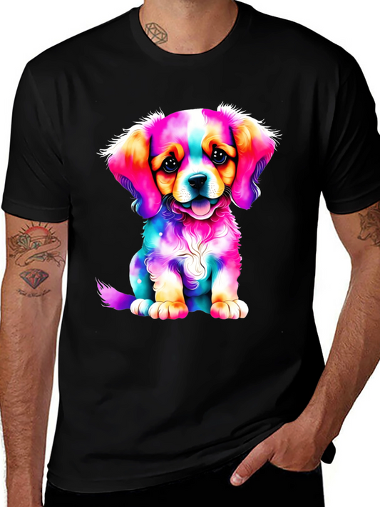 Colorful Puppy Graphic Tee