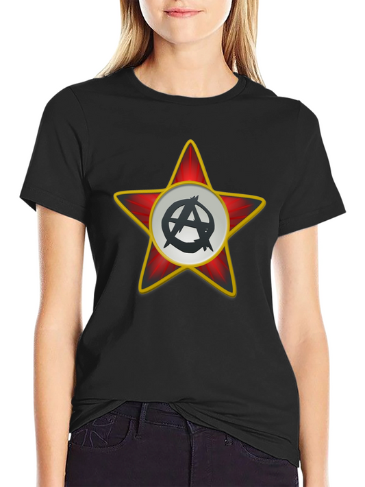 Anarchy Star Graphic T-Shirt - Black