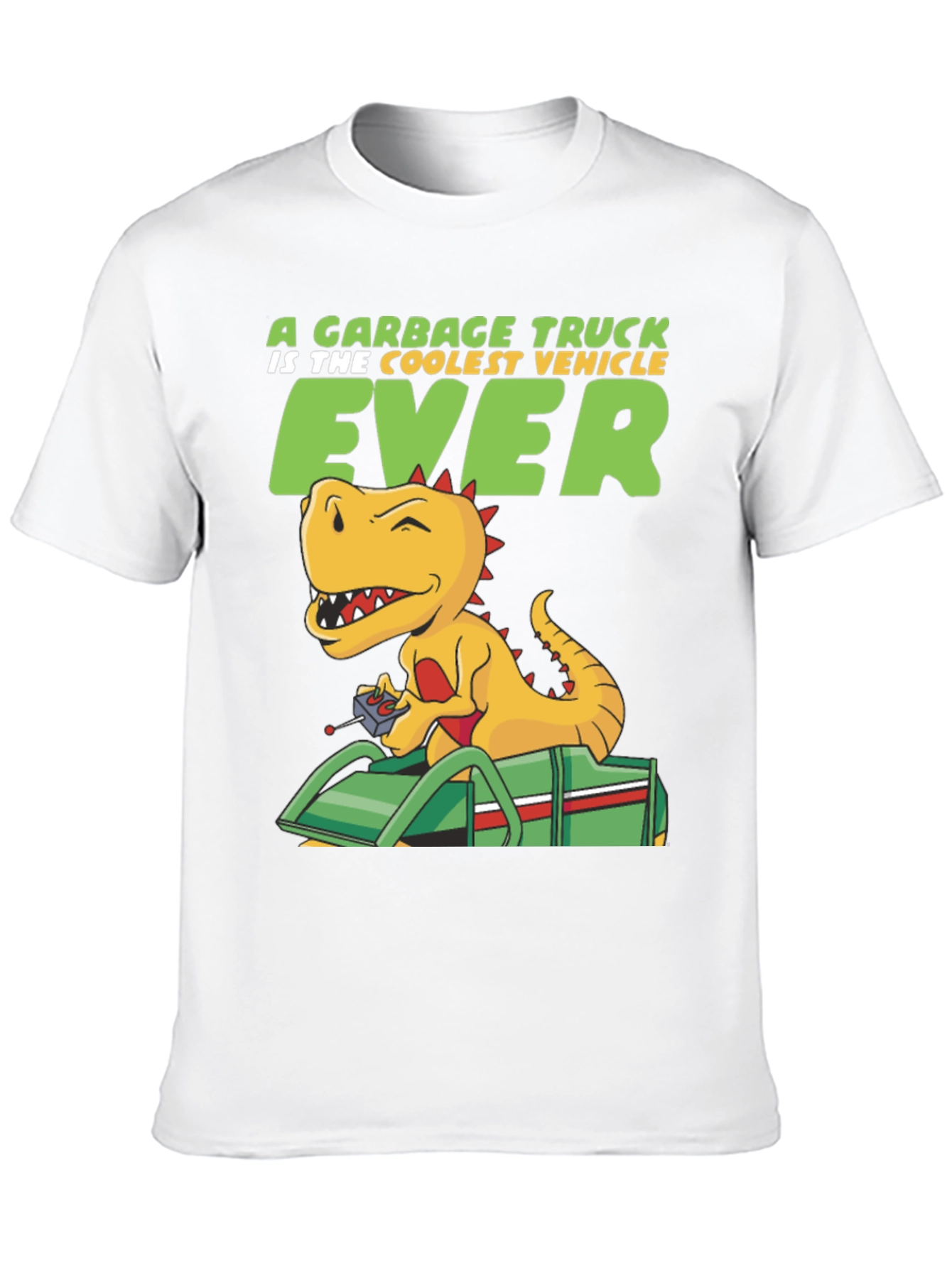 Cool Dinosaur Garbage Truck T-Shirt