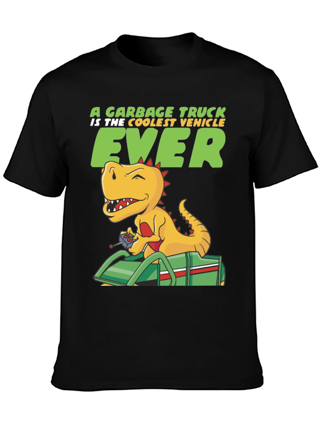 Cool Dinosaur Garbage Truck T-Shirt