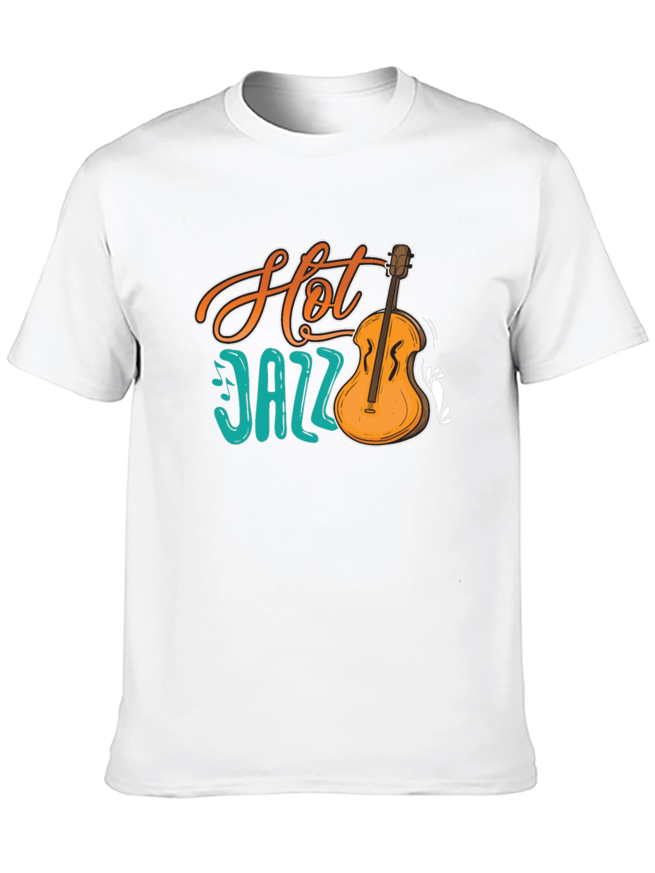 Hot Jazz Graphic Print Black T-Shirt