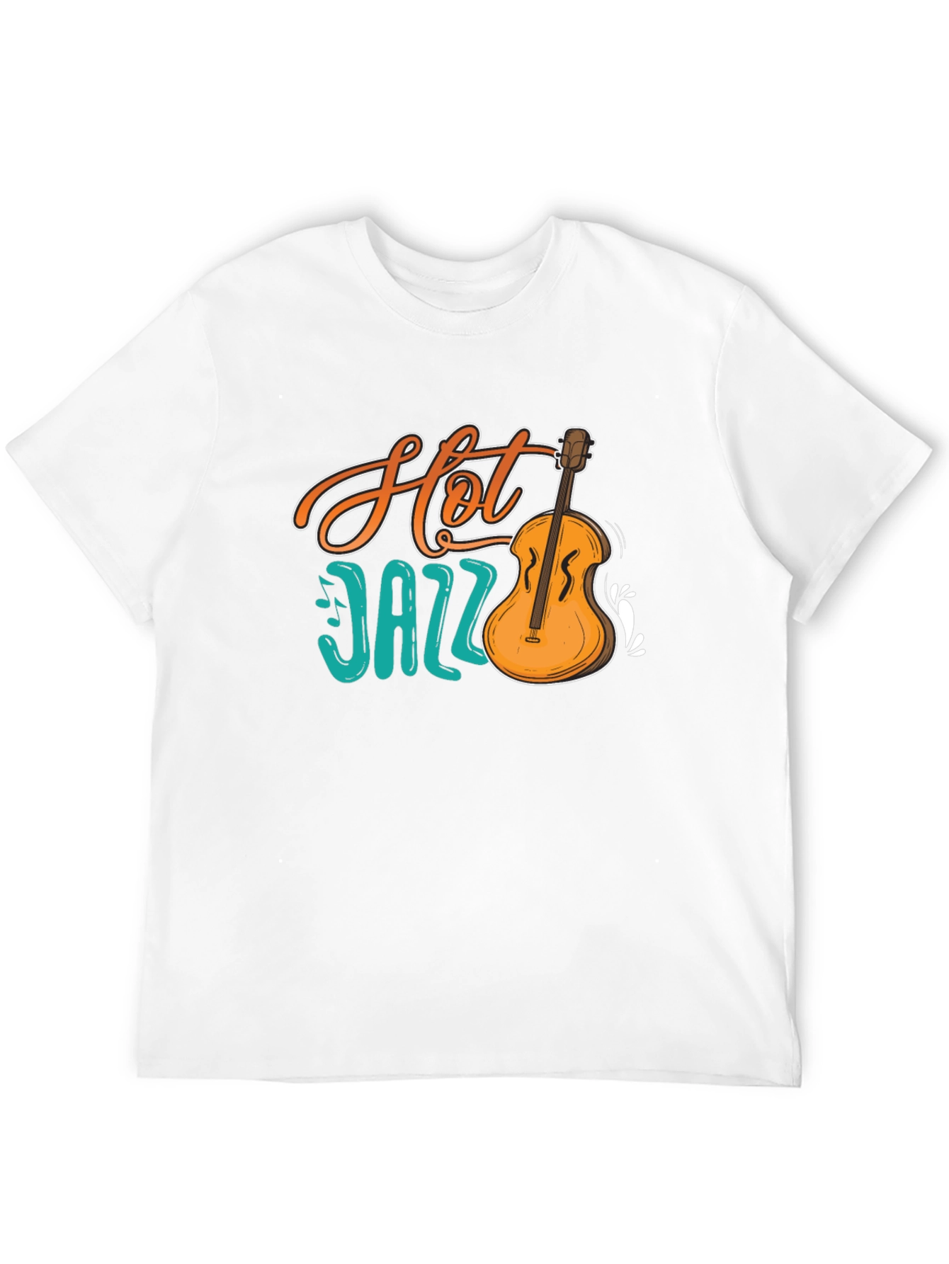 Hot Jazz Graphic Print Black T-Shirt