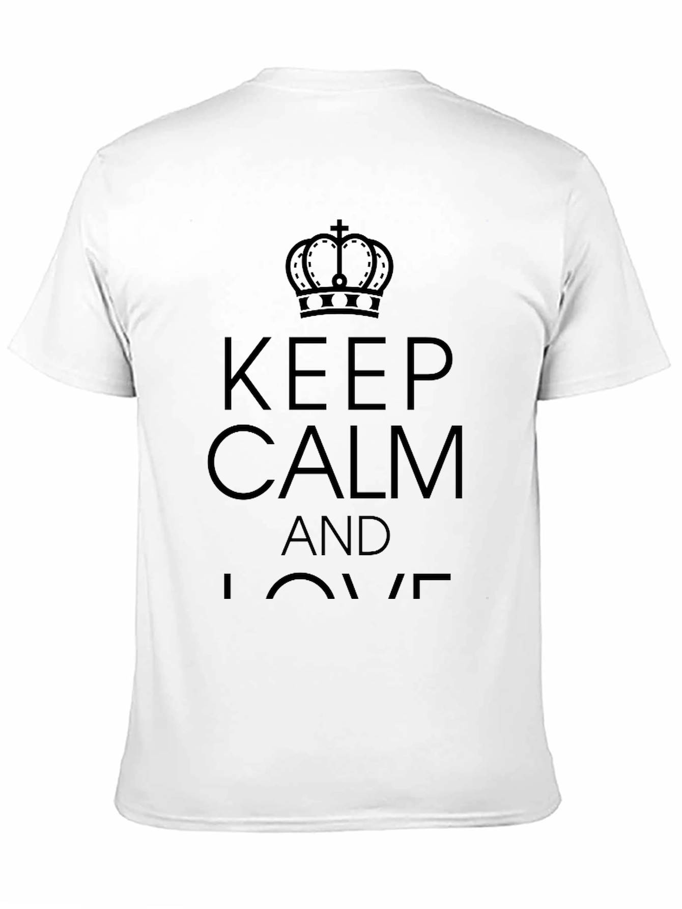 Keep Calm Crown Graphic Tee - Stylish Comfort
