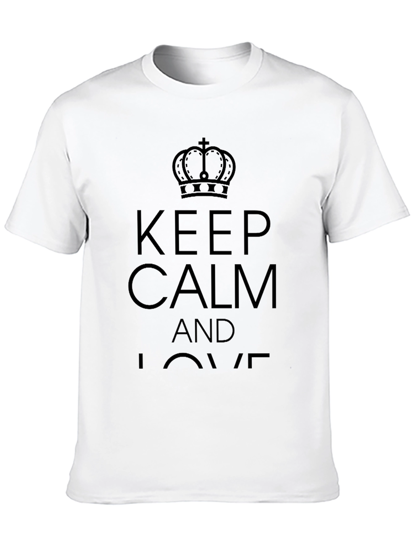 Keep Calm Crown Graphic Tee - Stylish Comfort