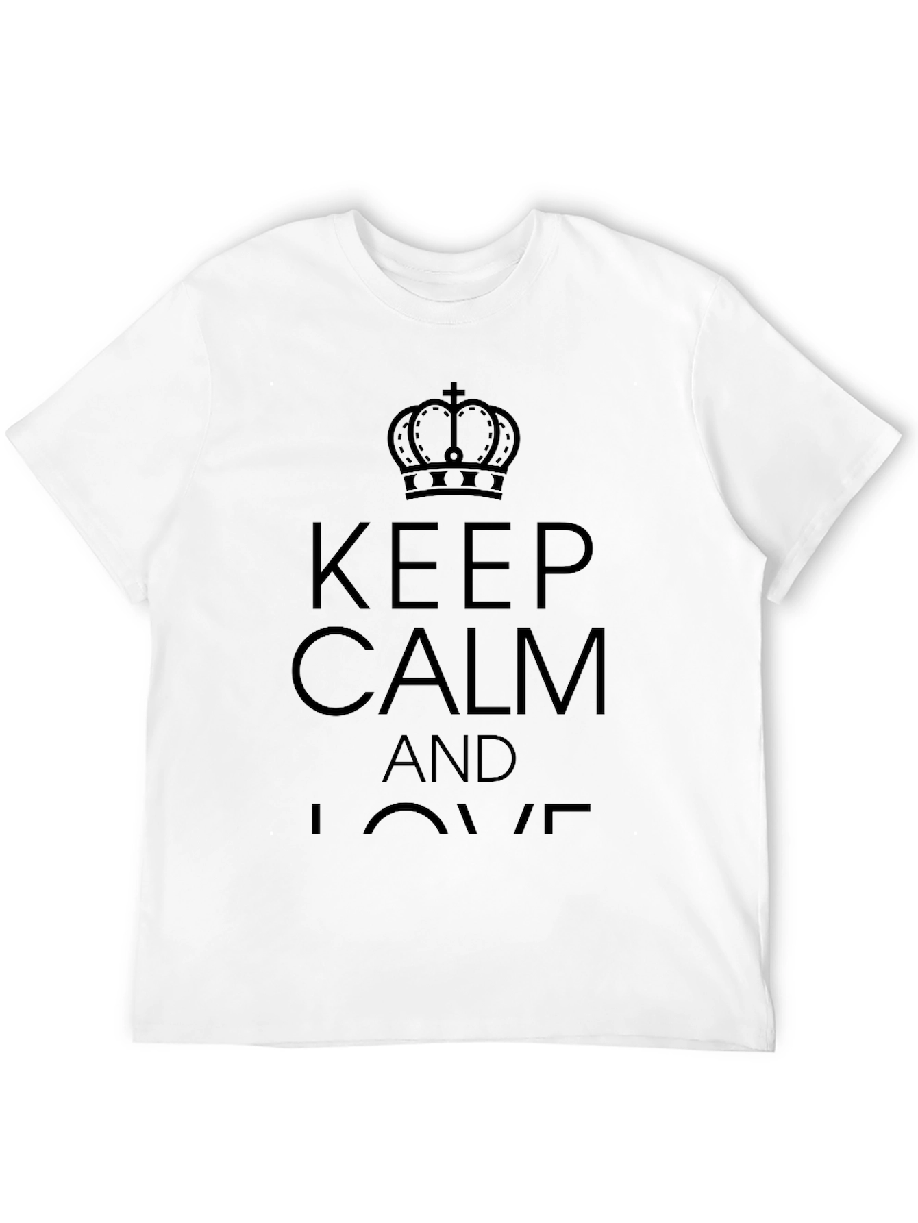 Keep Calm Crown Graphic Tee - Stylish Comfort