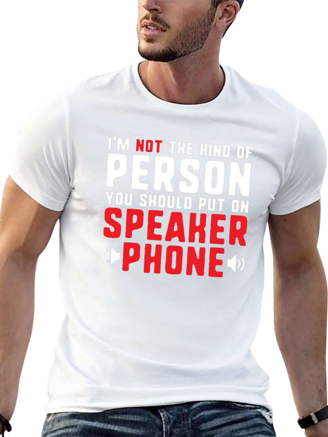 Speaker Phone Graphic Tee - Funny T-Shirt