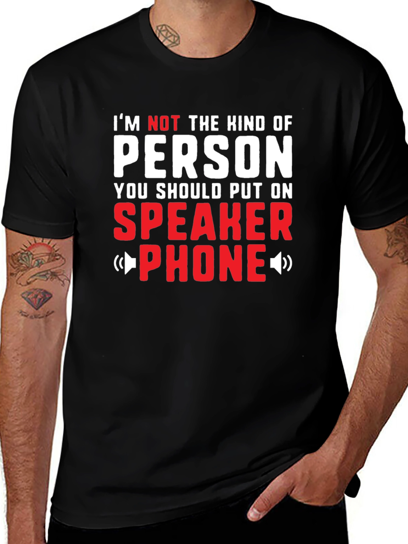 Speaker Phone Graphic Tee - Funny T-Shirt
