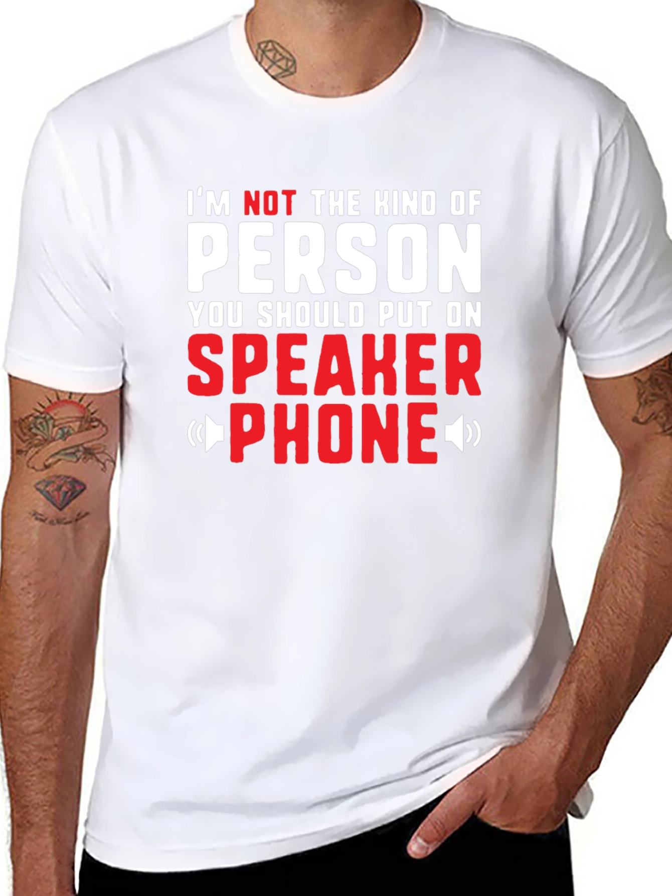 Speaker Phone Graphic Tee - Funny T-Shirt