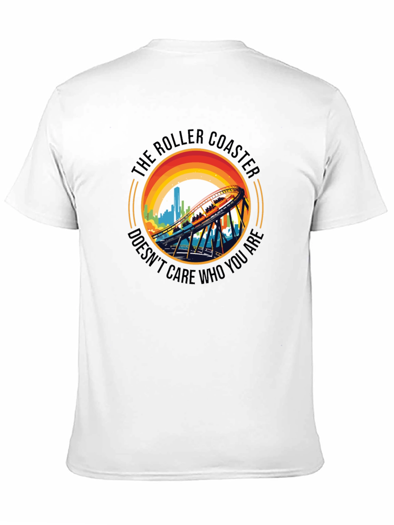 Roller Coaster Graphic Tee - Unisex Black T-Shirt