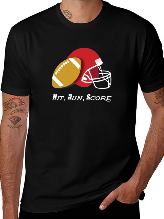 Hit Run Score T-Shirt Football Graphic Tee
