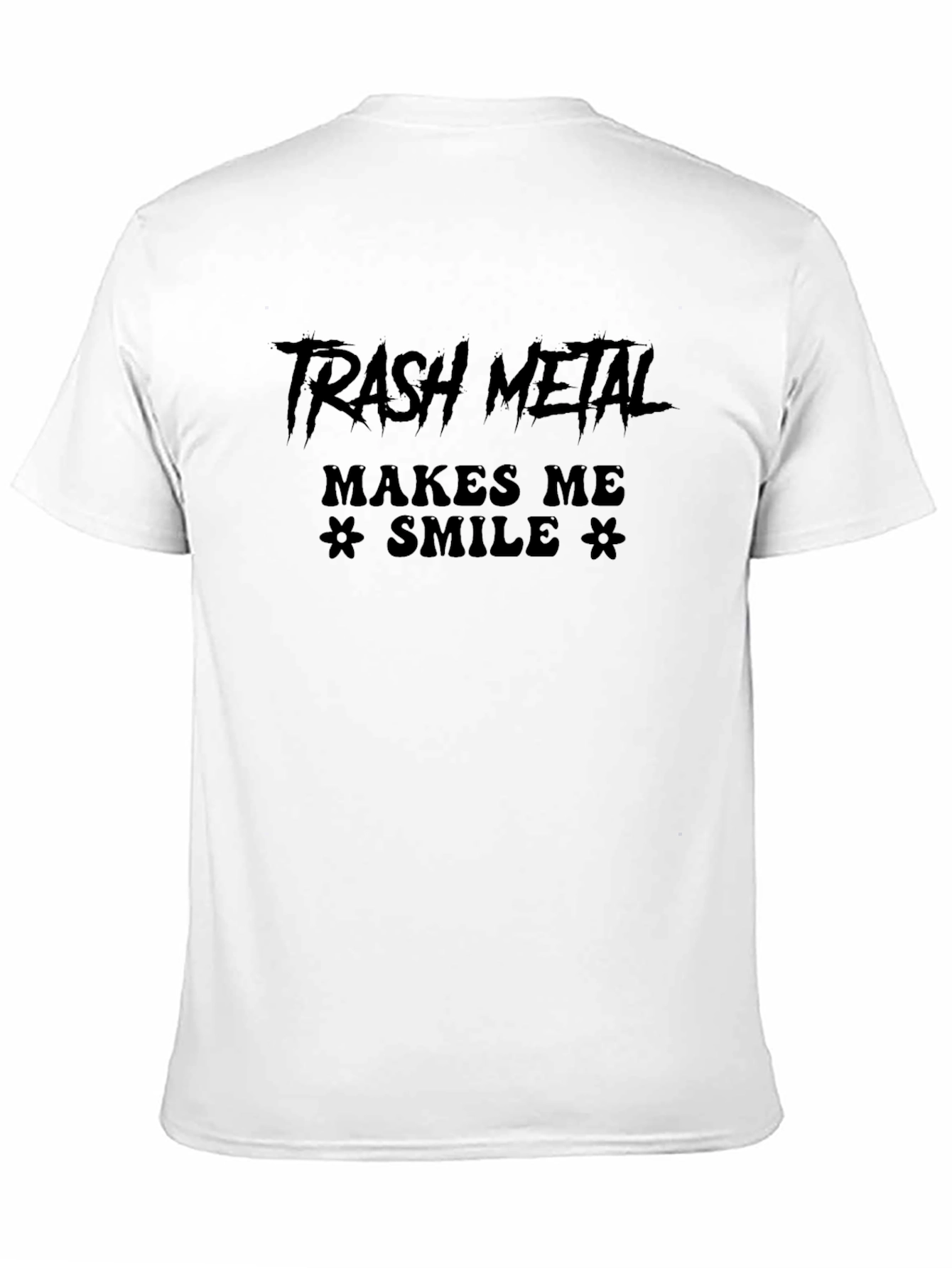 Trash Metal Makes Me Smile Black T-Shirt