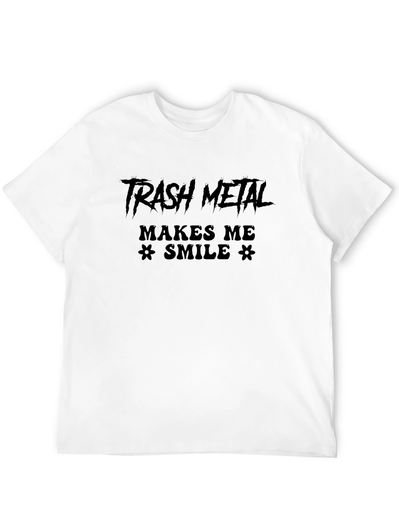 Trash Metal Makes Me Smile Black T-Shirt
