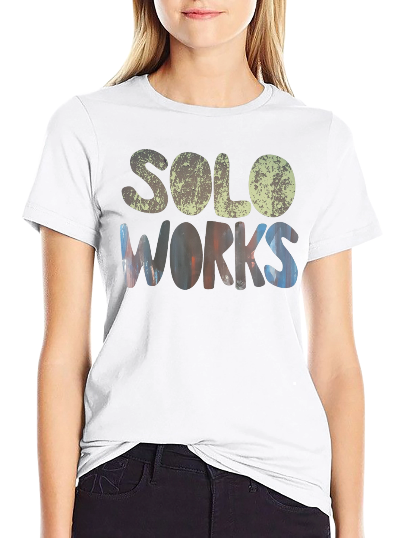 Solo Works Black Graphic T-Shirt