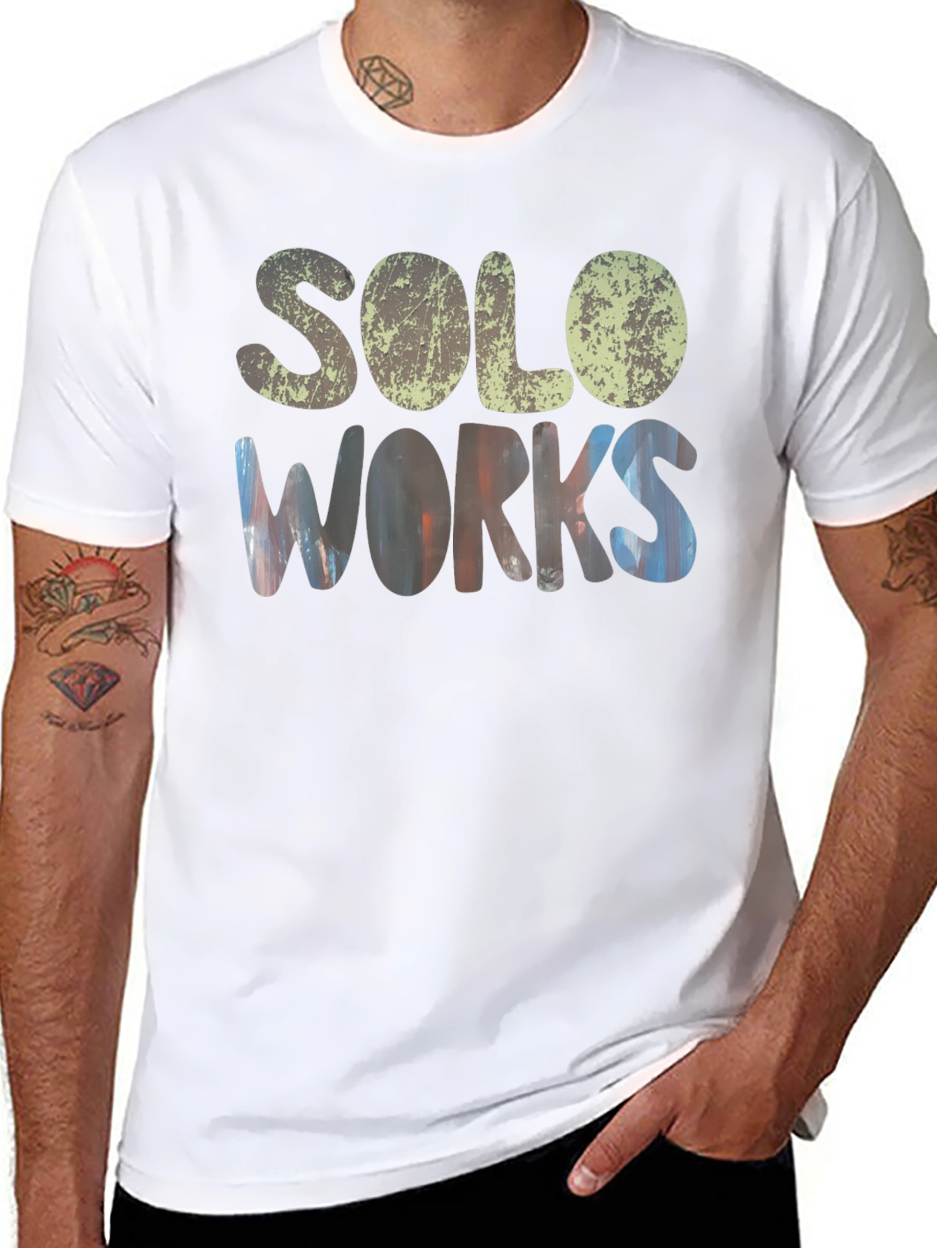 Solo Works Black Graphic T-Shirt