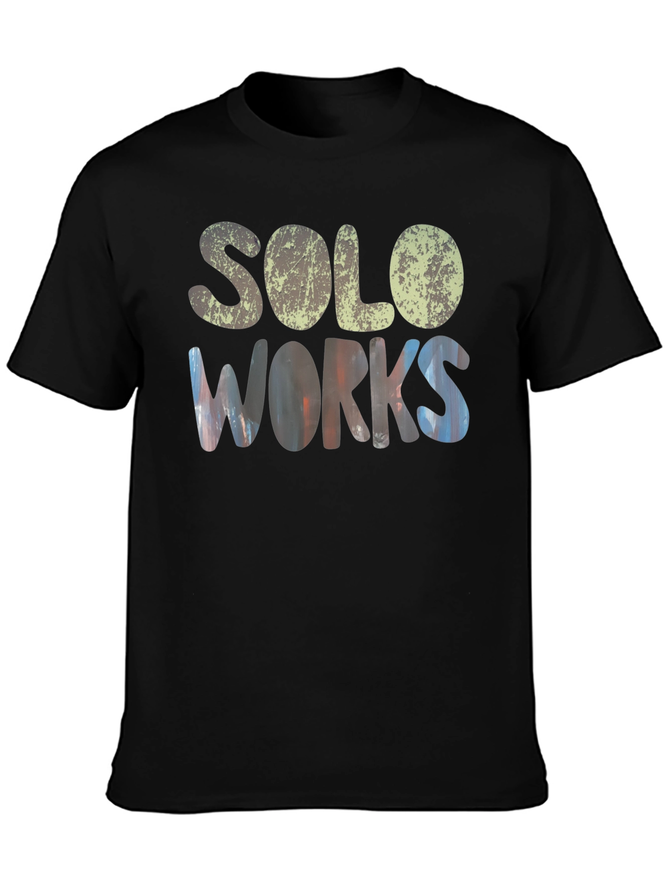 Solo Works Black Graphic T-Shirt