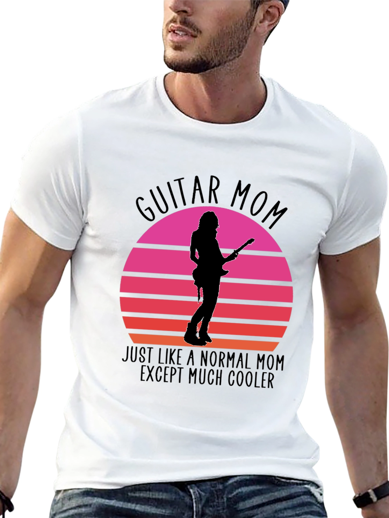 Guitar Mom Graphic Tee - Cool Mothers Day Gift
