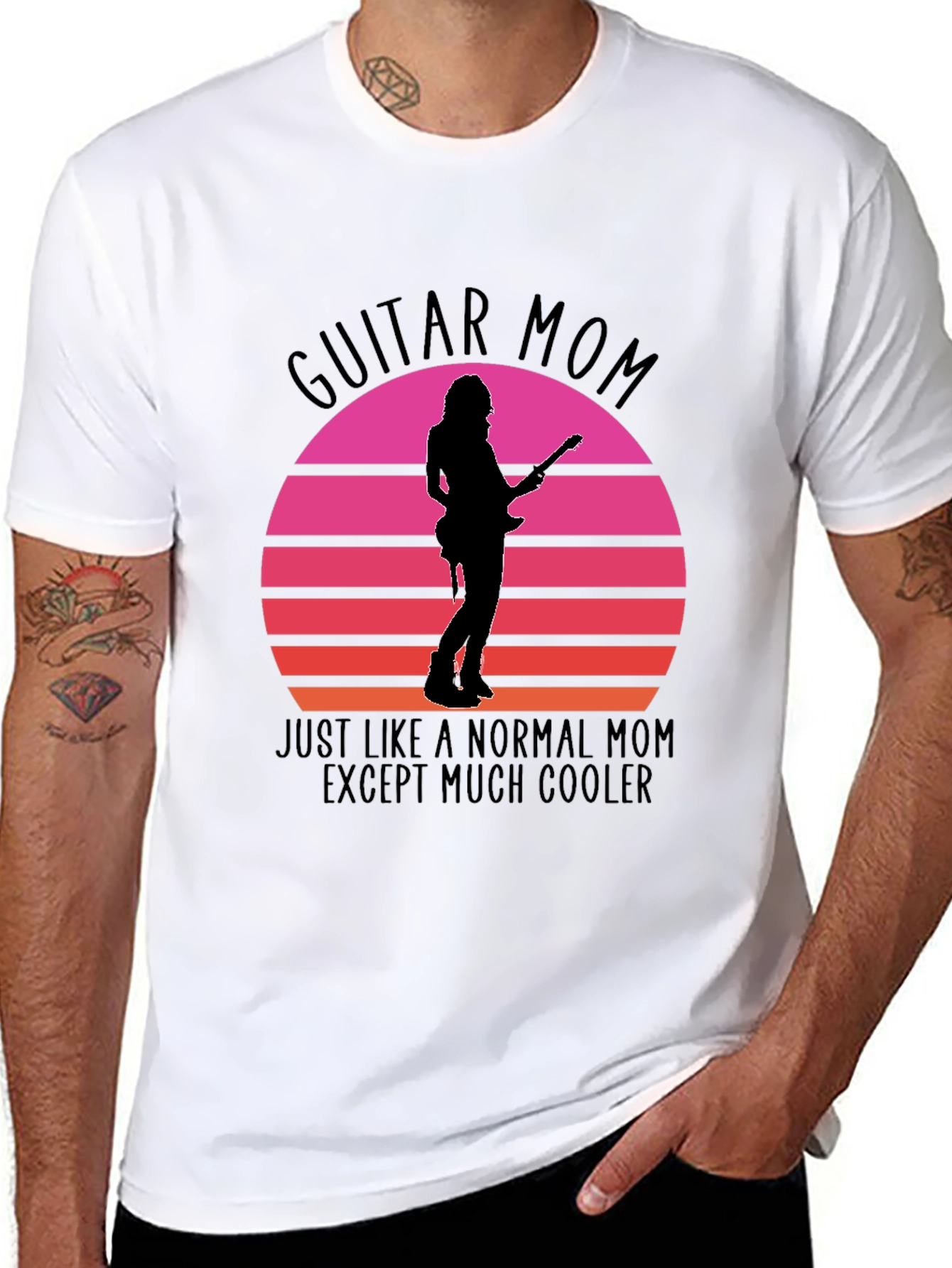 Guitar Mom Graphic Tee - Cool Mothers Day Gift