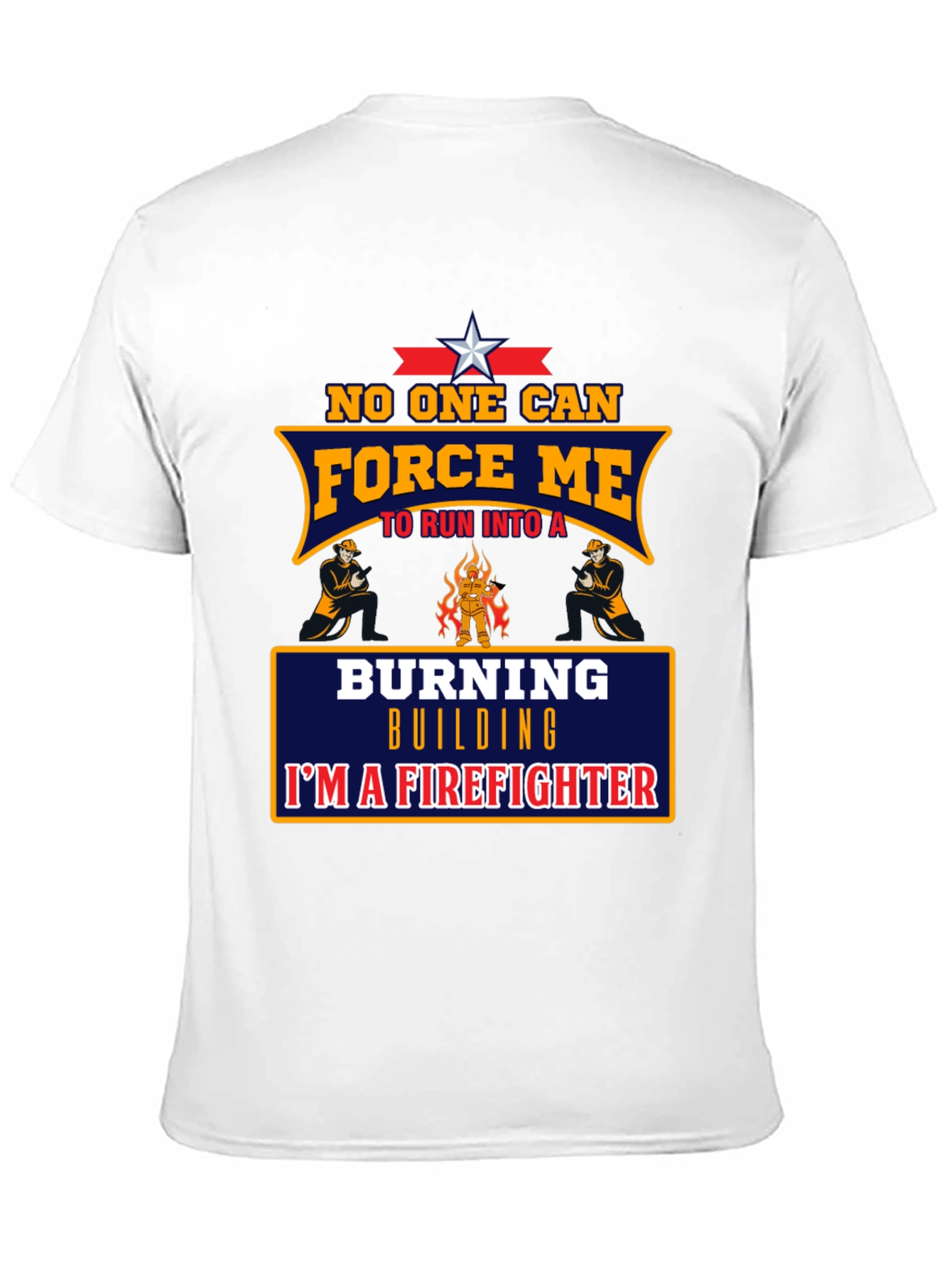Firefighter T-Shirt - Burning Building Design