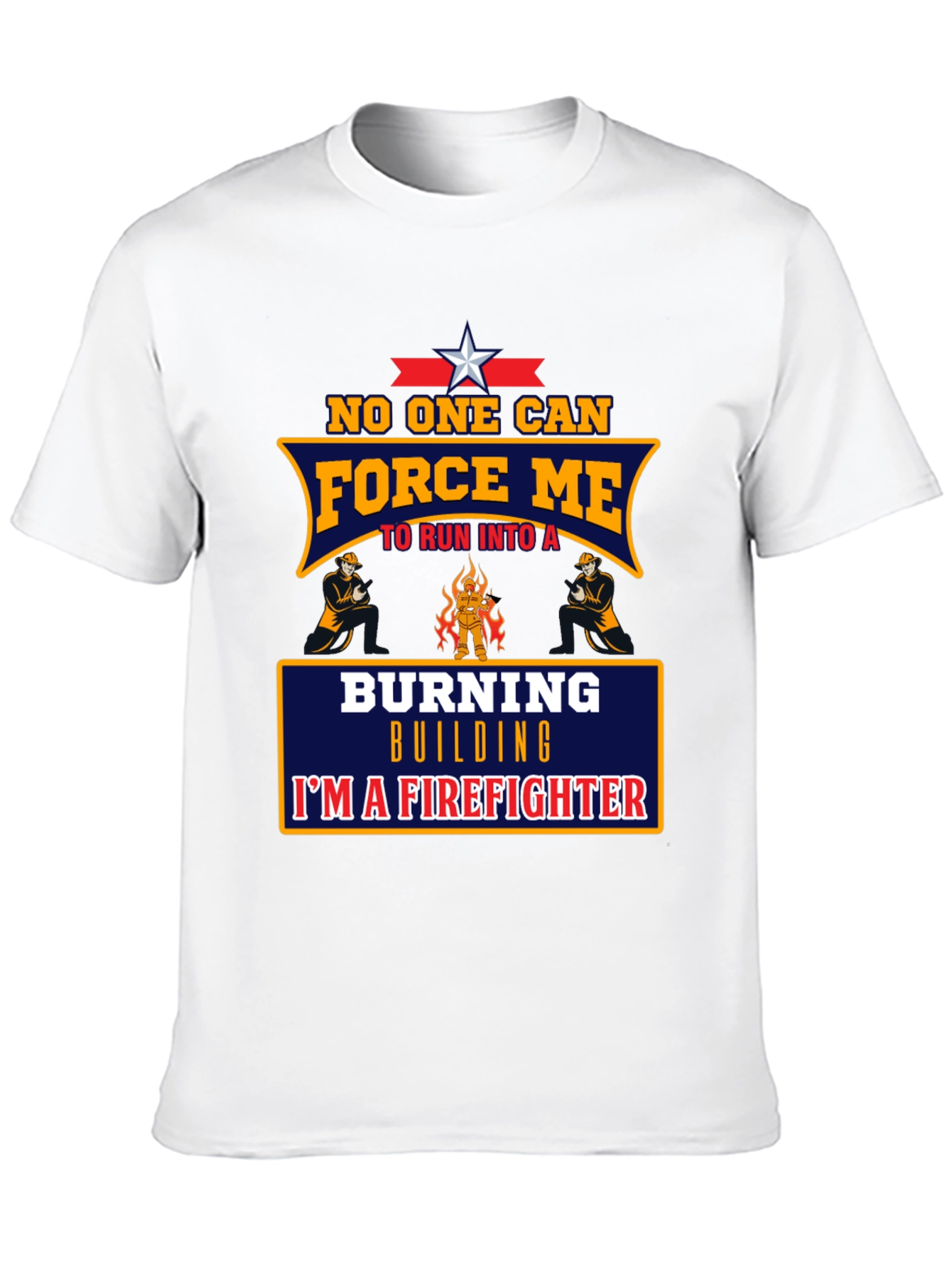 Firefighter T-Shirt - Burning Building Design