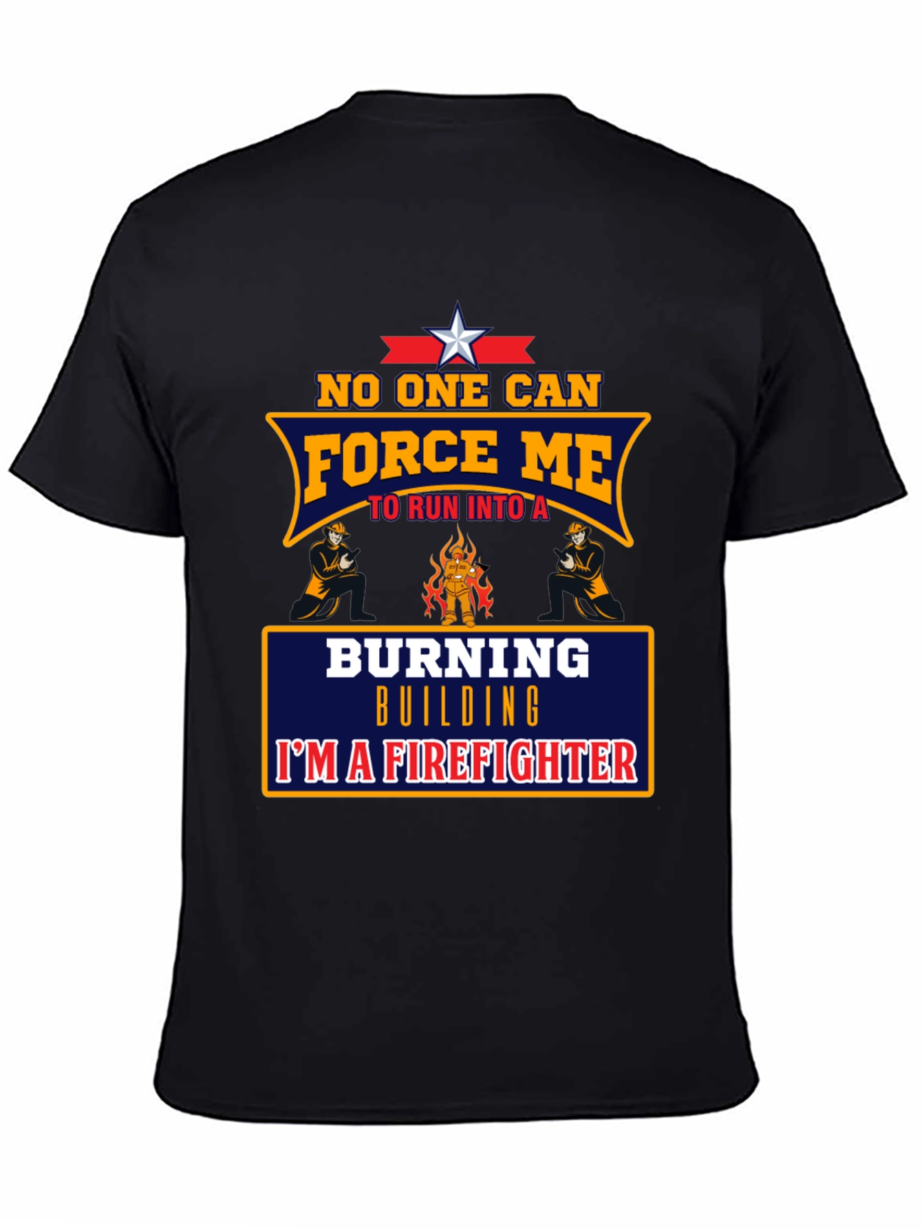 Firefighter T-Shirt - Burning Building Design