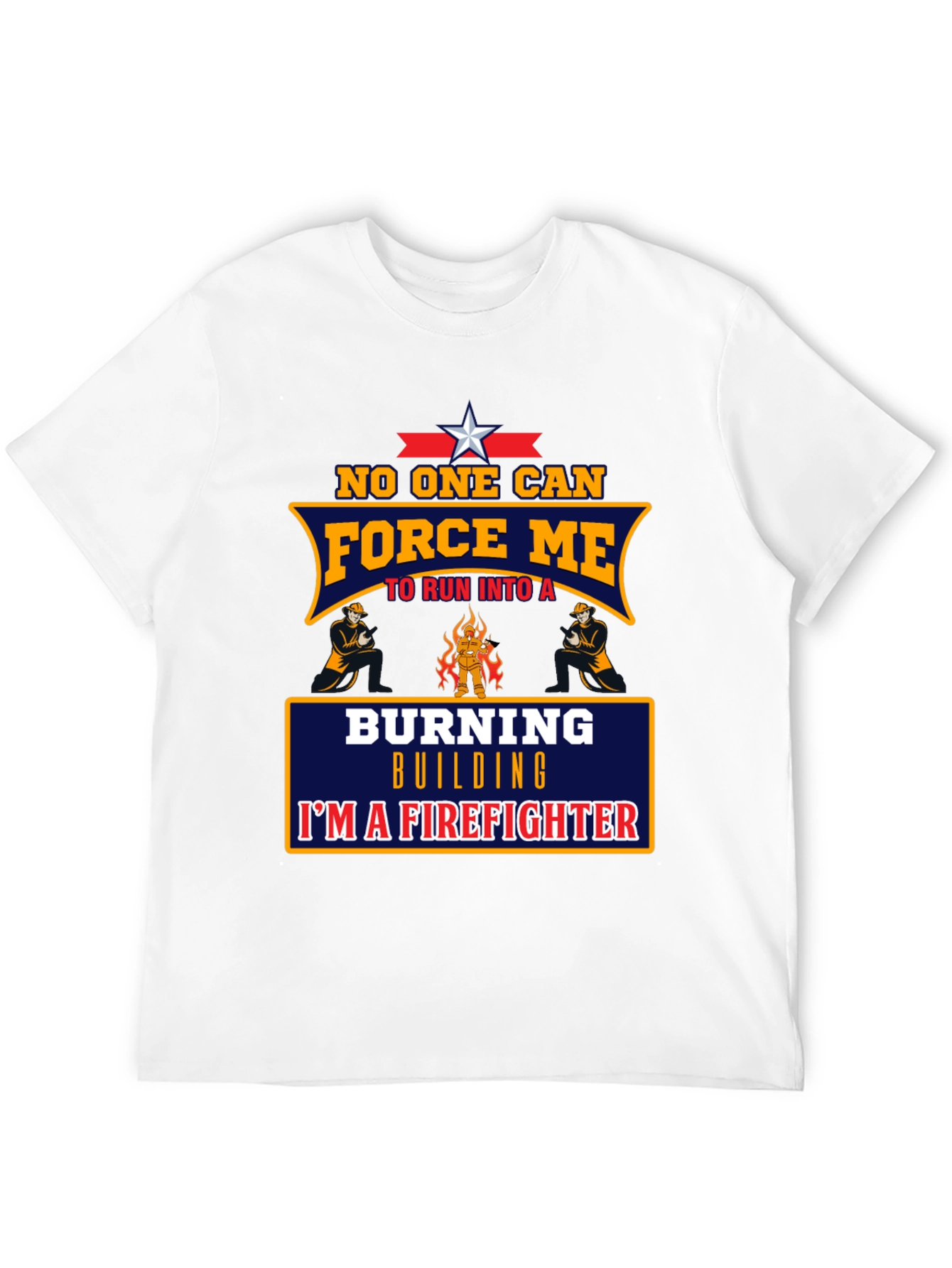 Firefighter T-Shirt - Burning Building Design