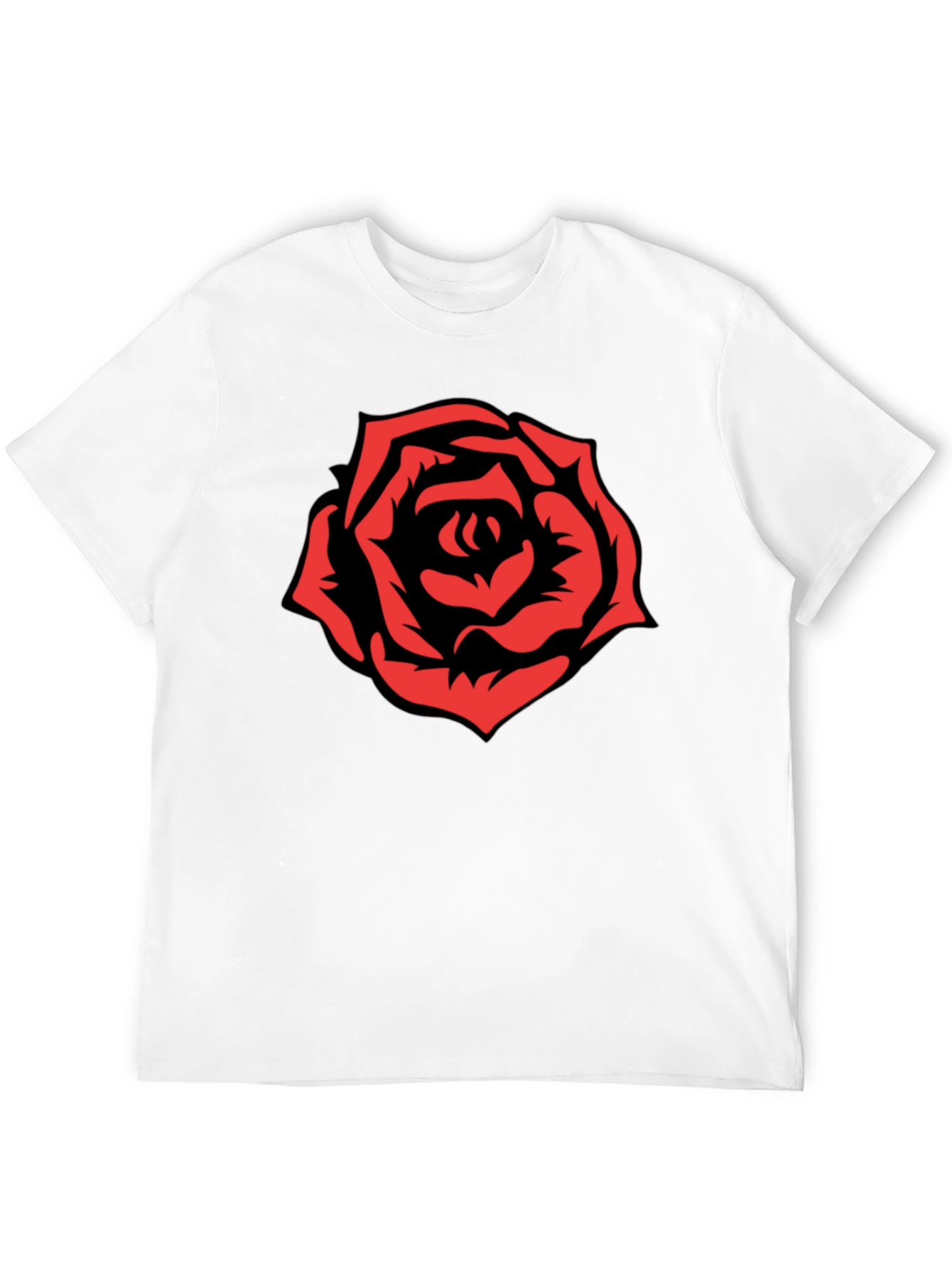 Bold Rose Graphic T-Shirt - Black