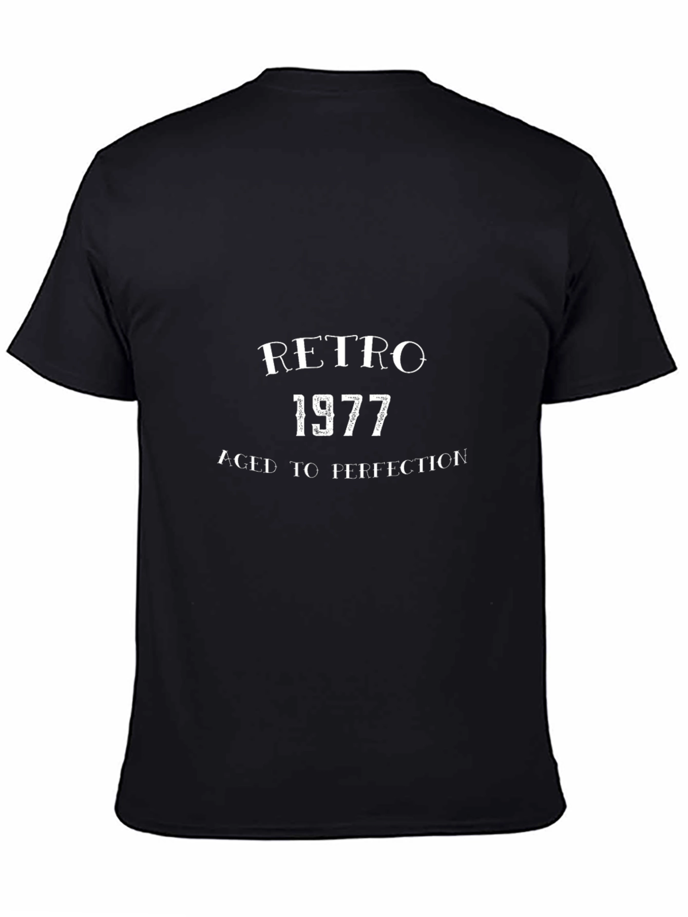 Retro 1977 Aged To Perfection Black T-Shirt