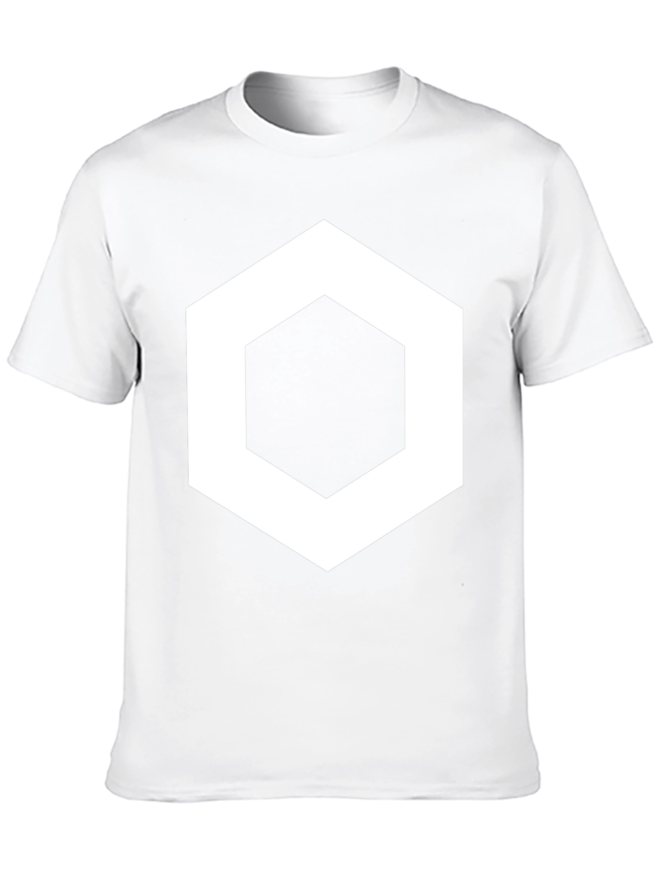 Geometric Hexagon Graphic Black T-Shirt