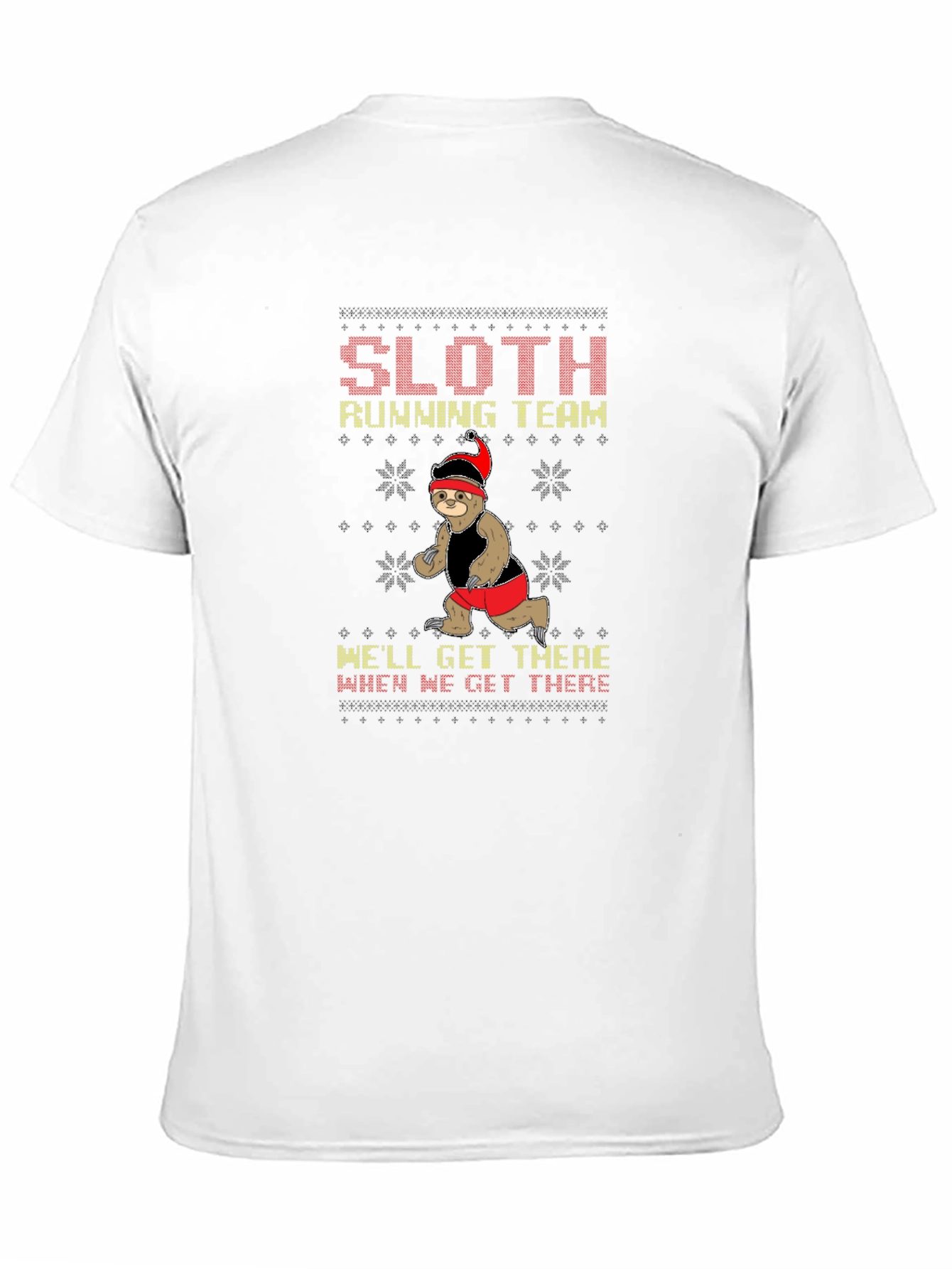 Sloth Running Team Holiday Graphic T-Shirt