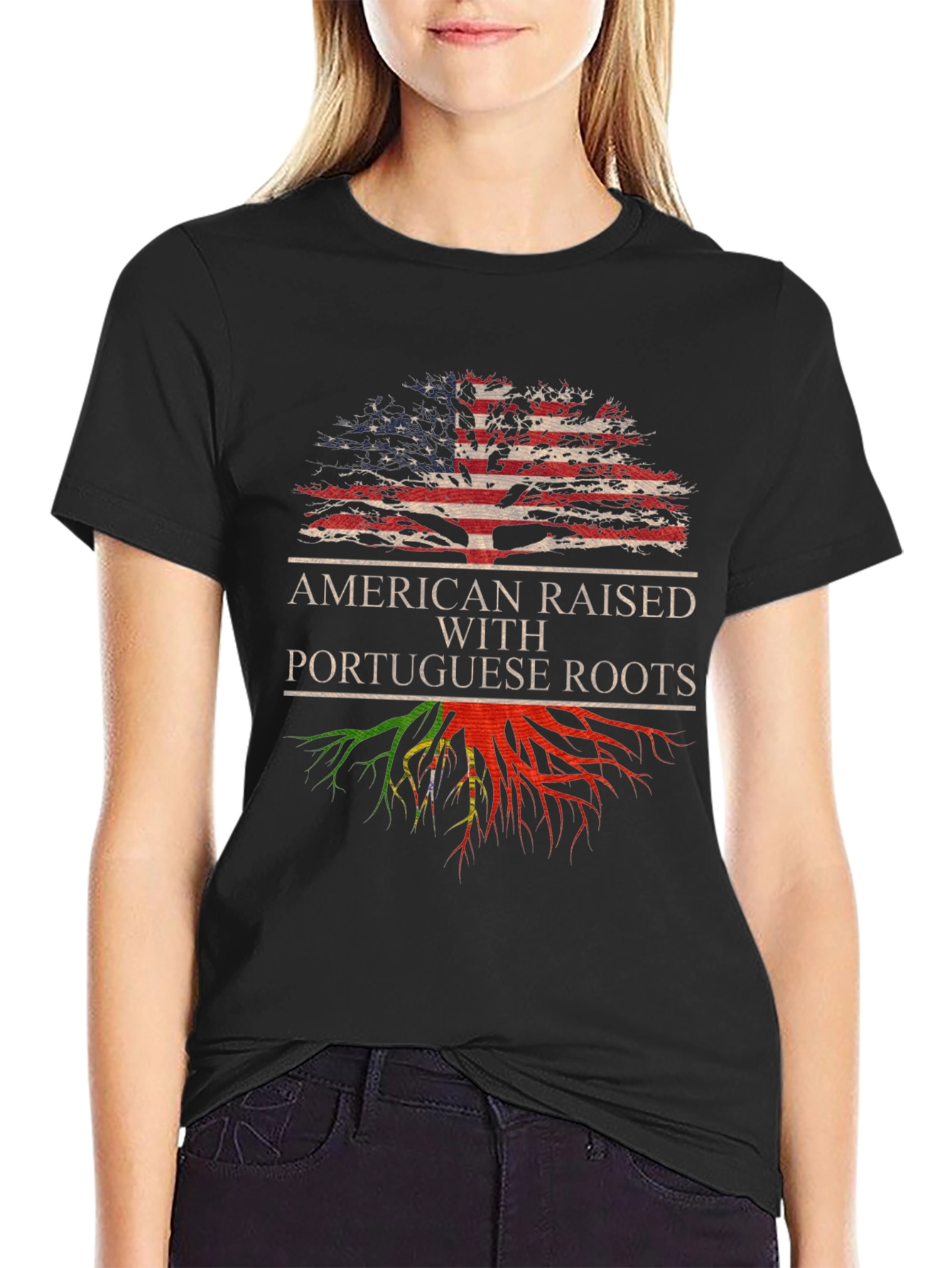 American Raised with Portuguese Roots T-Shirt