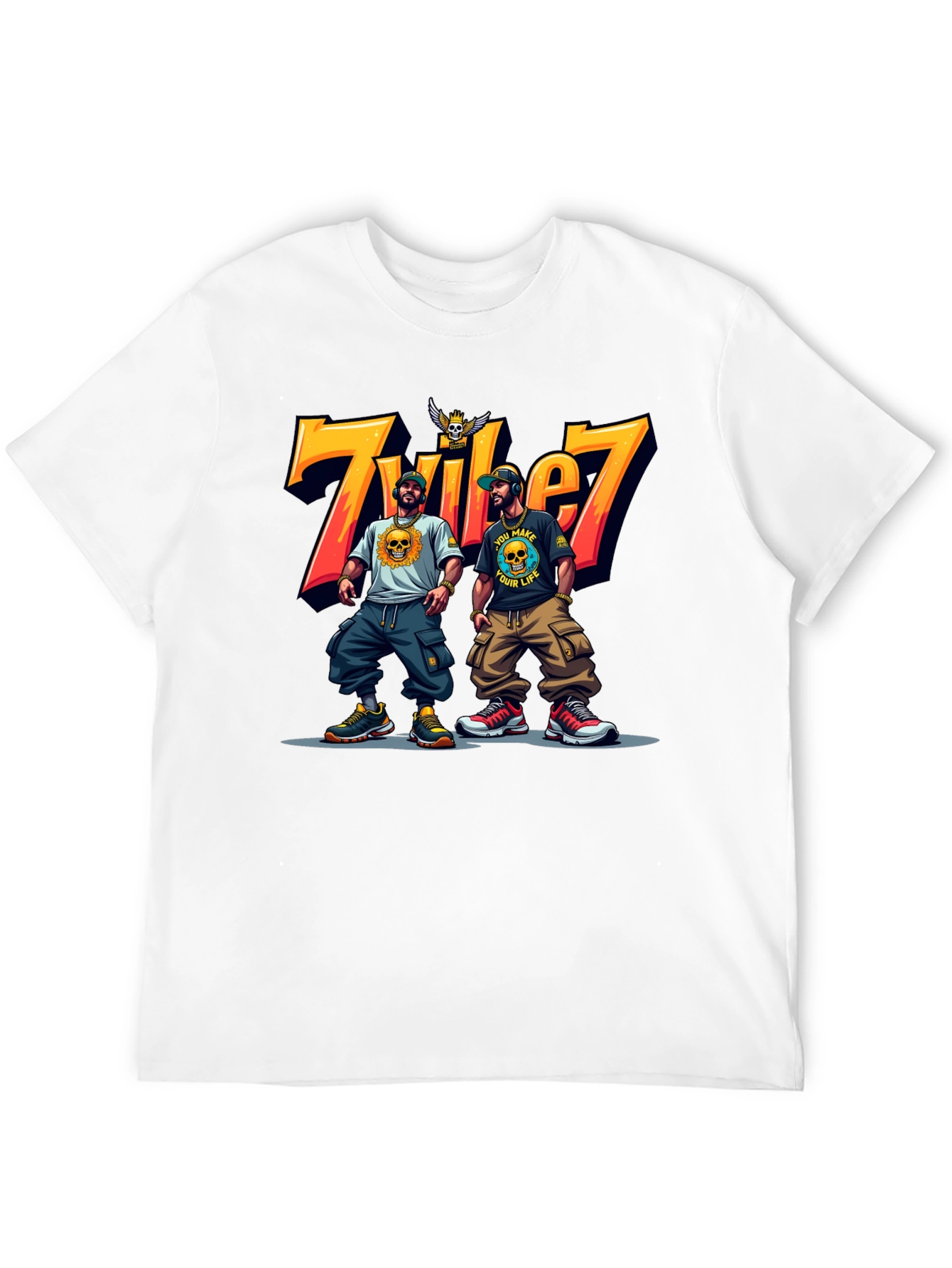 Tribe 7 Graphic Tee - Mens Black T-Shirt