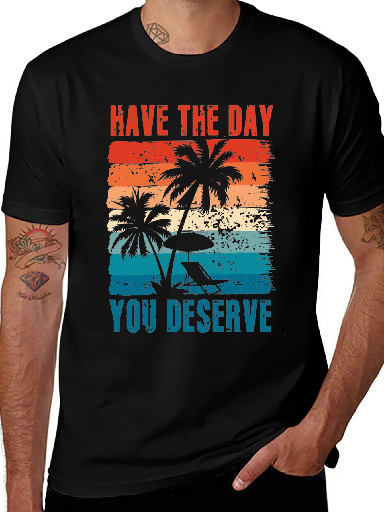 Tropical Sunset Graphic T-Shirt