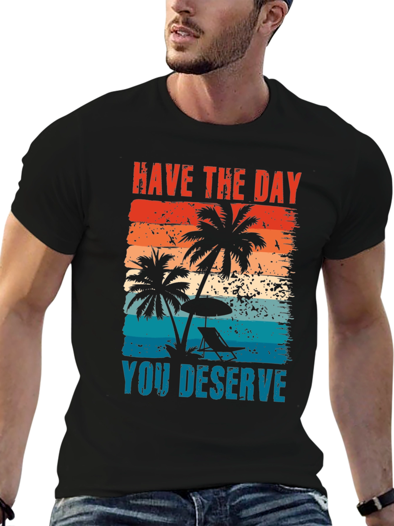 Tropical Sunset Graphic T-Shirt