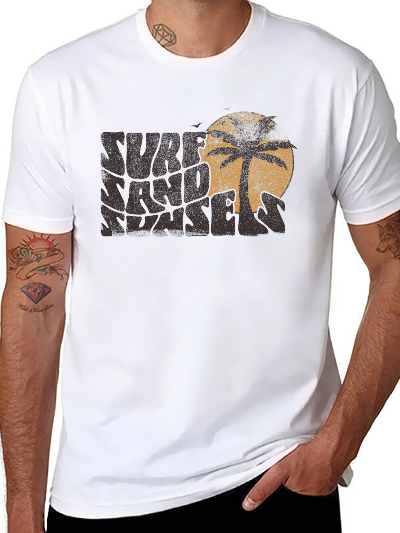 Surf Sand Sunset Graphic T-Shirt