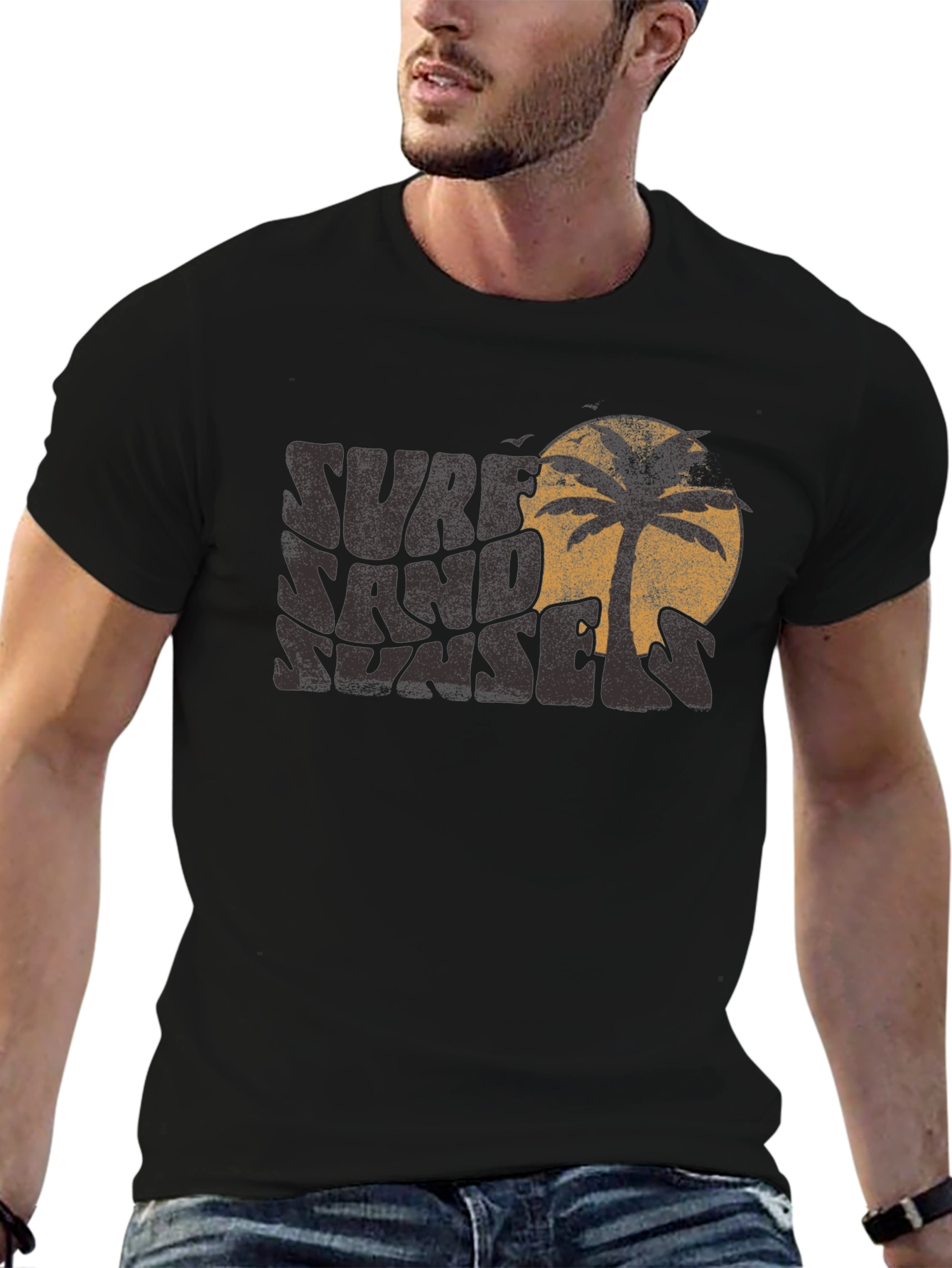 Surf Sand Sunset Graphic T-Shirt