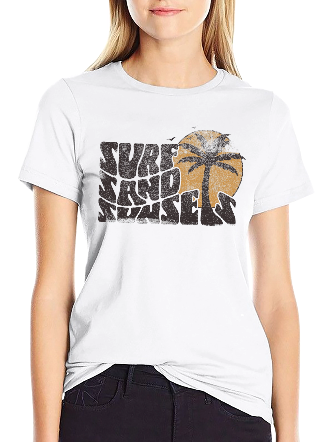Surf Sand Sunset Graphic T-Shirt