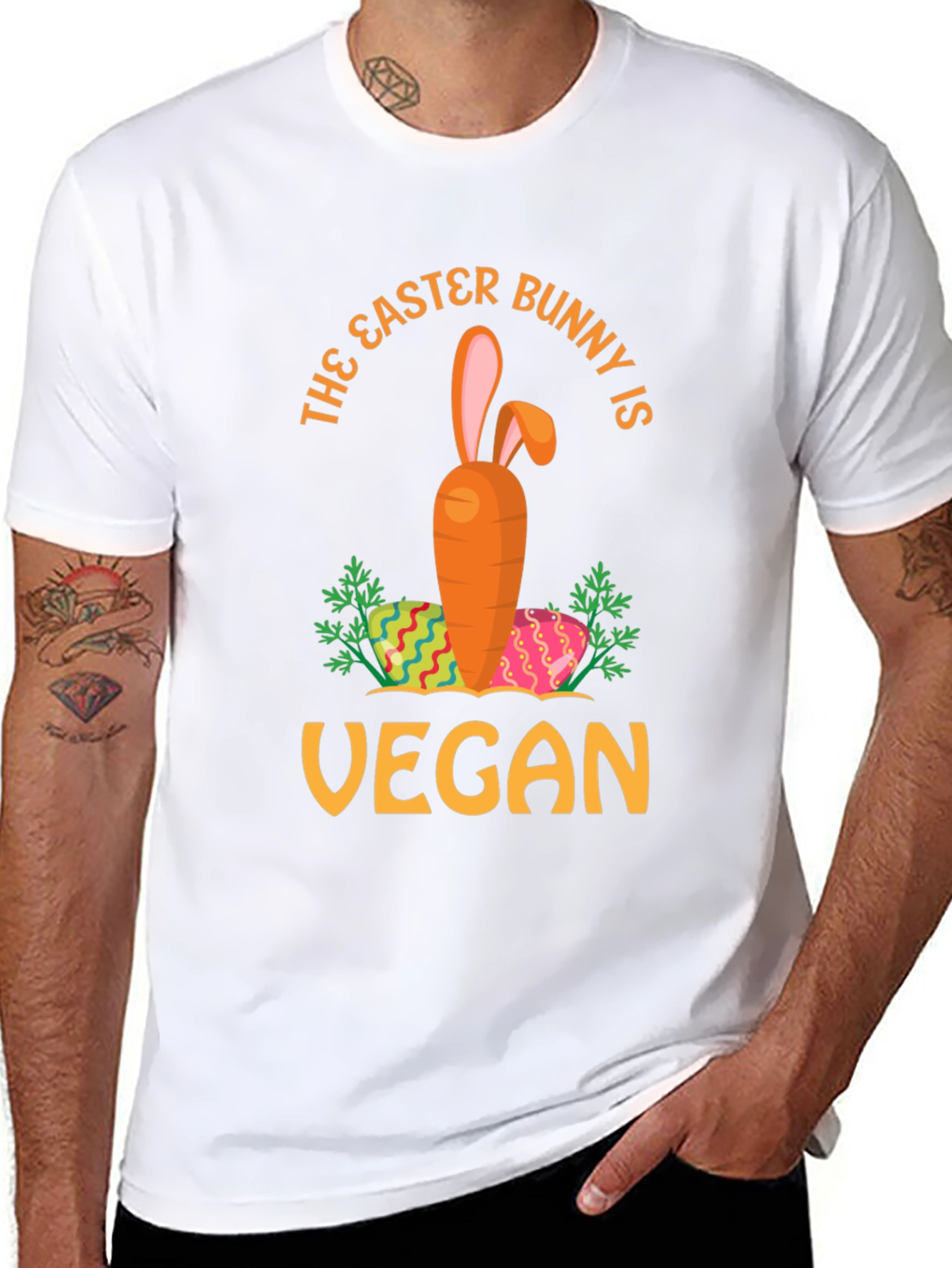 Vegan Easter Bunny Carrot T-Shirt