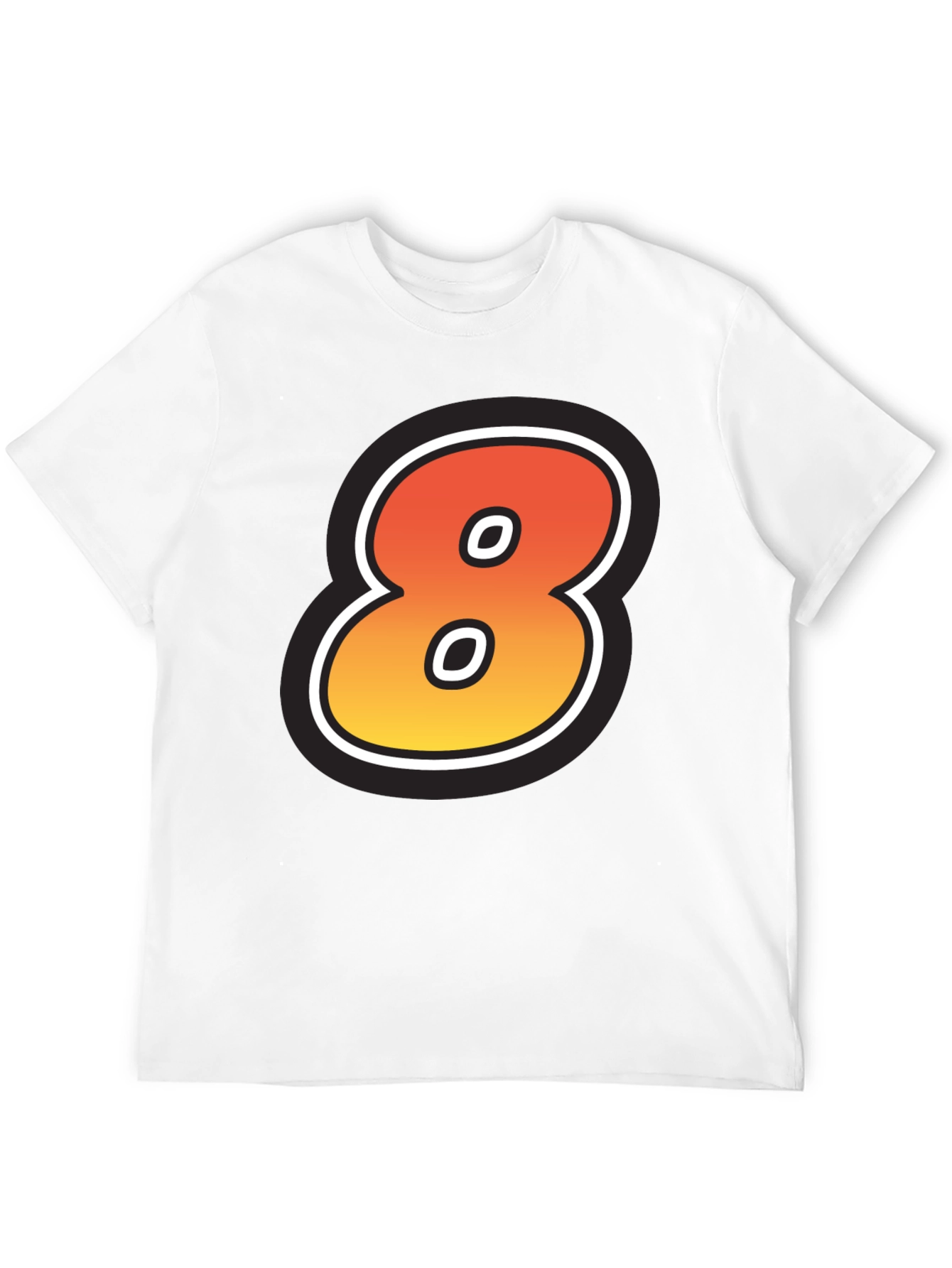 Number 8 Graphic T-Shirt - Cool Casual Tee