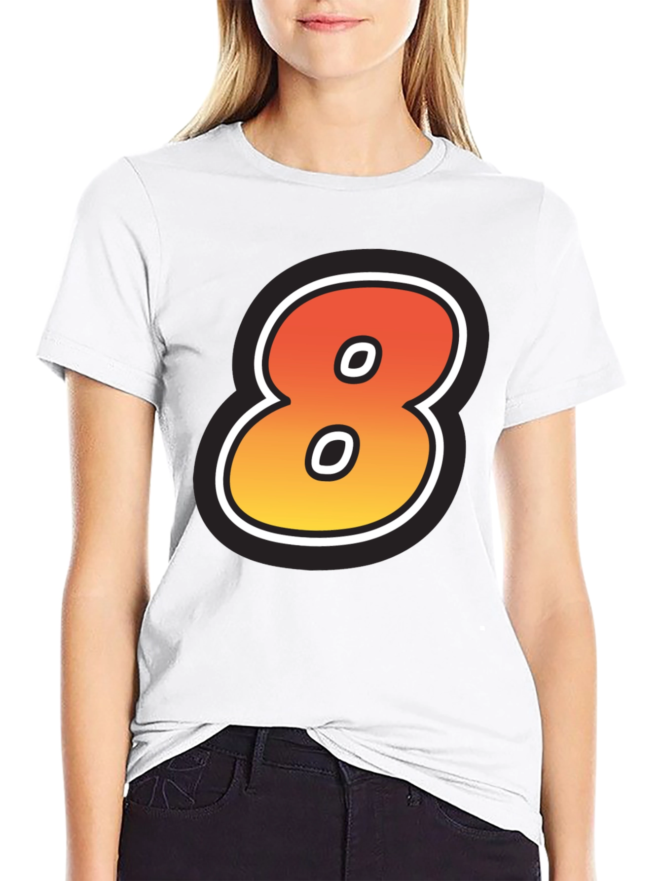 Number 8 Graphic T-Shirt - Cool Casual Tee
