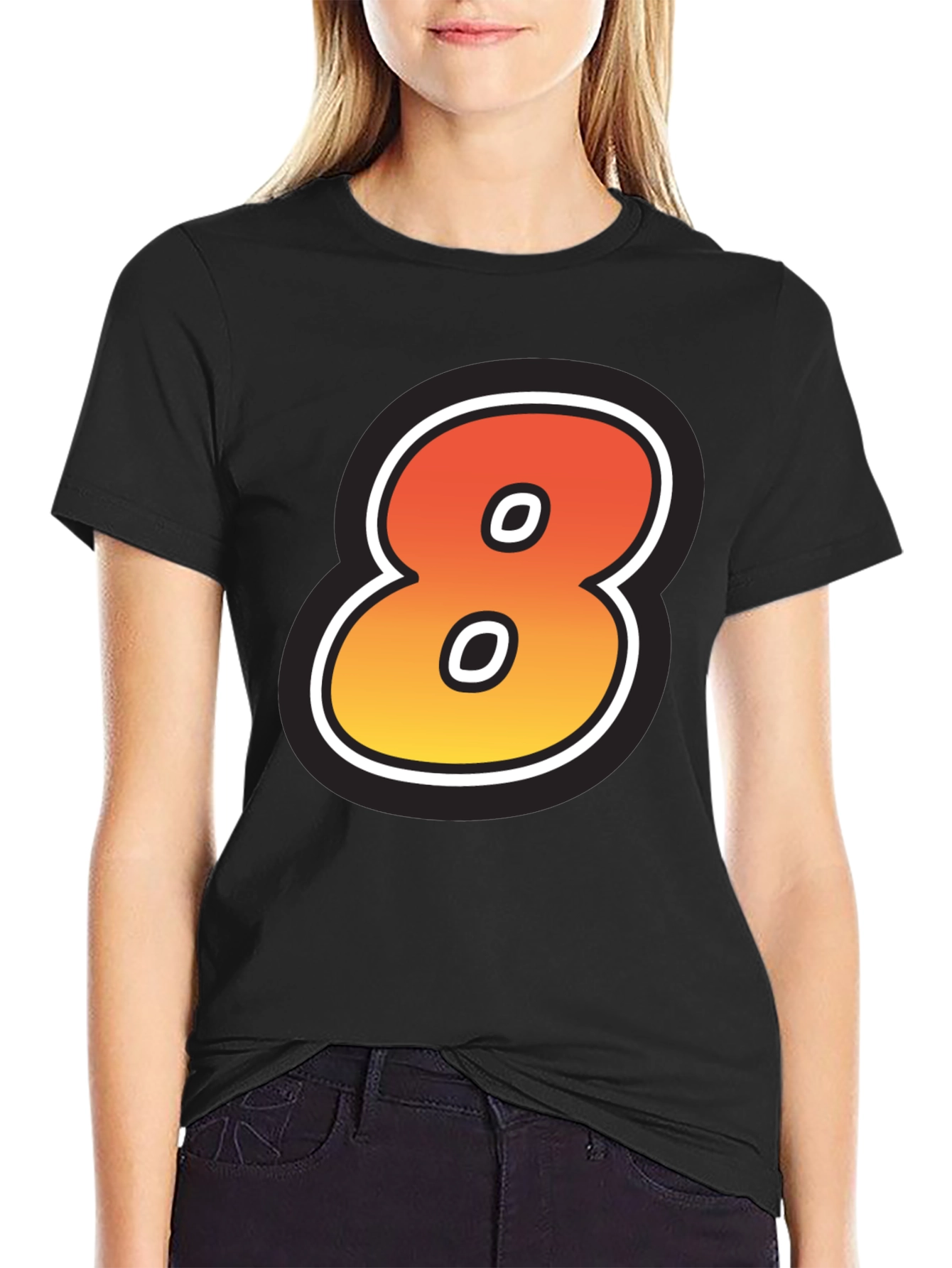Number 8 Graphic T-Shirt - Cool Casual Tee