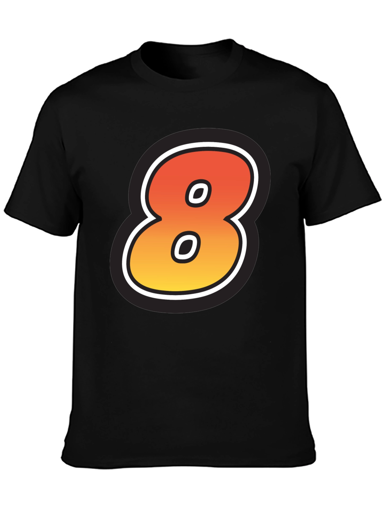 Number 8 Graphic T-Shirt - Cool Casual Tee