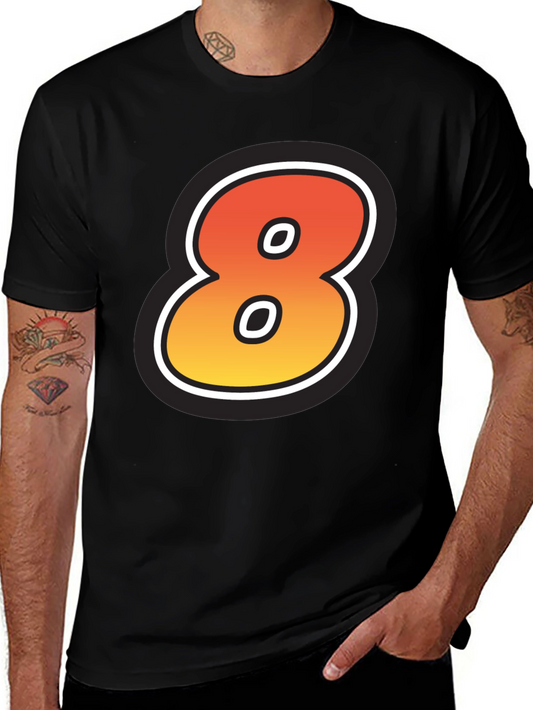 Number 8 Graphic T-Shirt - Cool Casual Tee