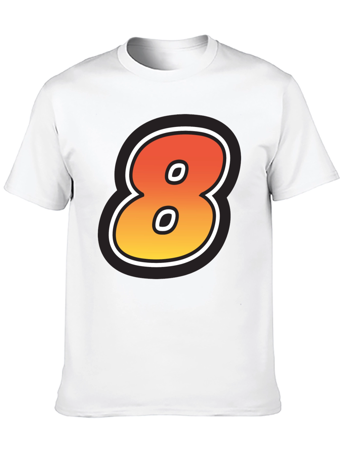 Number 8 Graphic T-Shirt - Cool Casual Tee