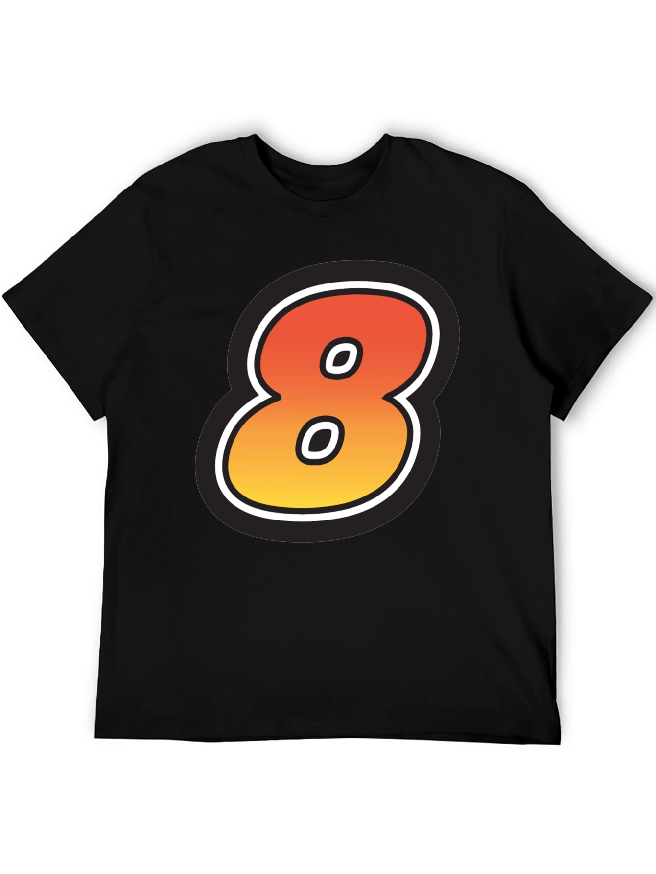 Number 8 Graphic T-Shirt - Cool Casual Tee