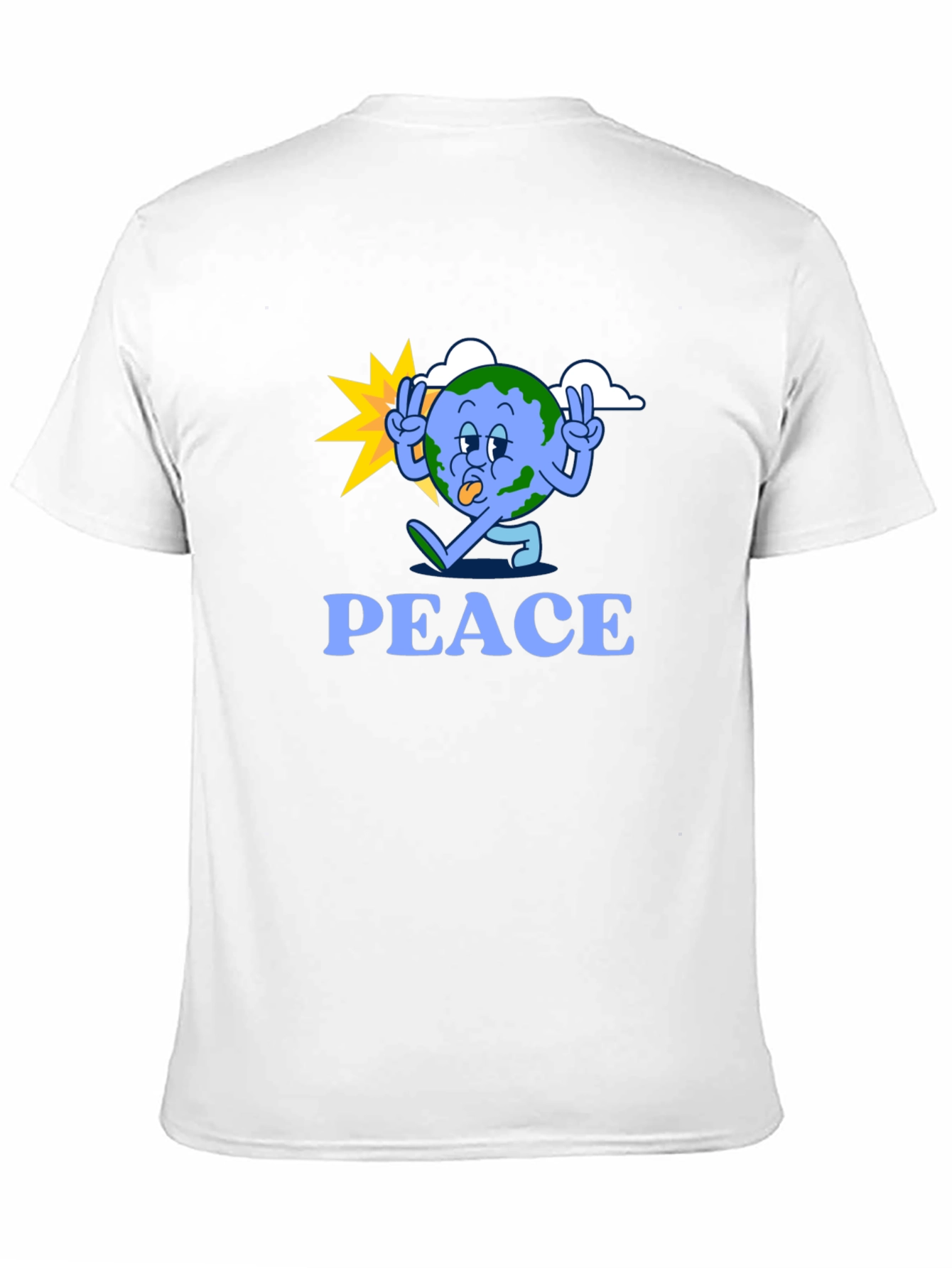 Peace Earth Graphic Tee - Black Cotton Blend