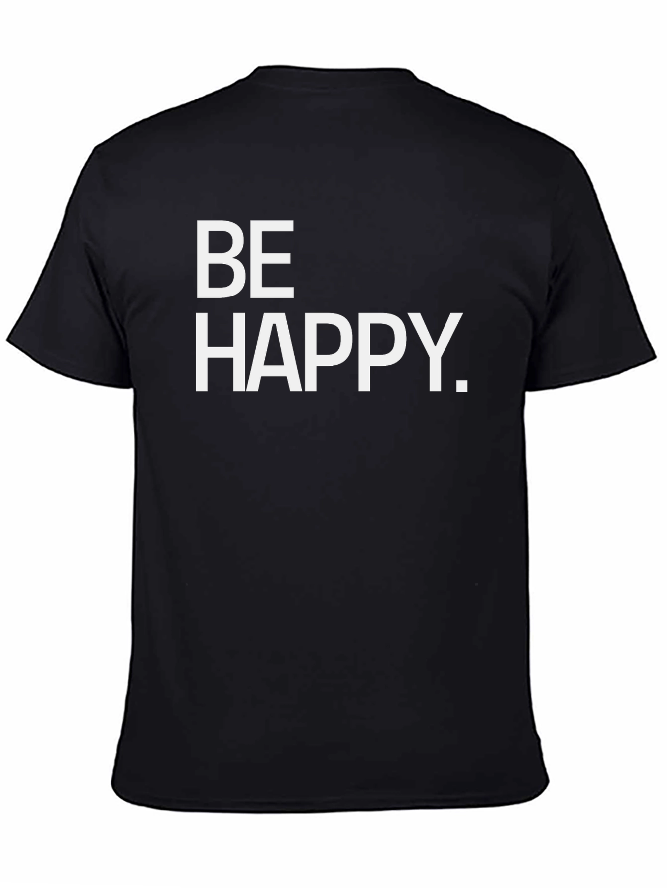 Be Happy Black Graphic Tee